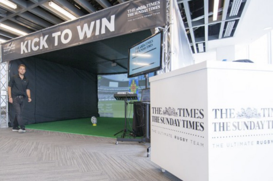 The rugby simulator will also travel to Edinburgh and Dublin 