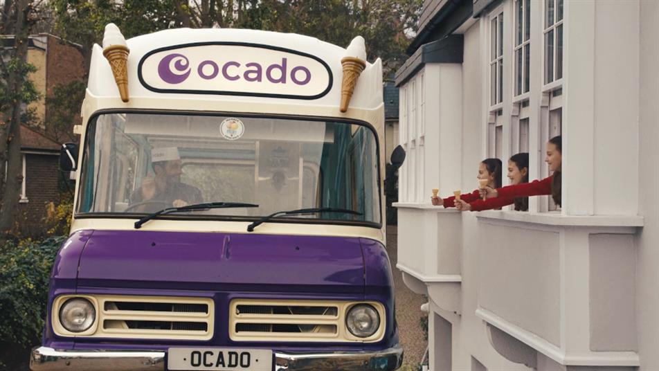 Ocado: the van transforms into marvellous machines including an ice cream van on extendable feet
