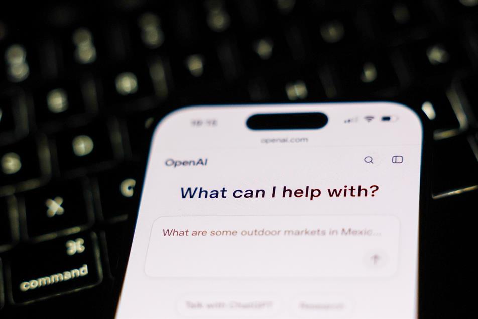 OpenAI homescreen which says 