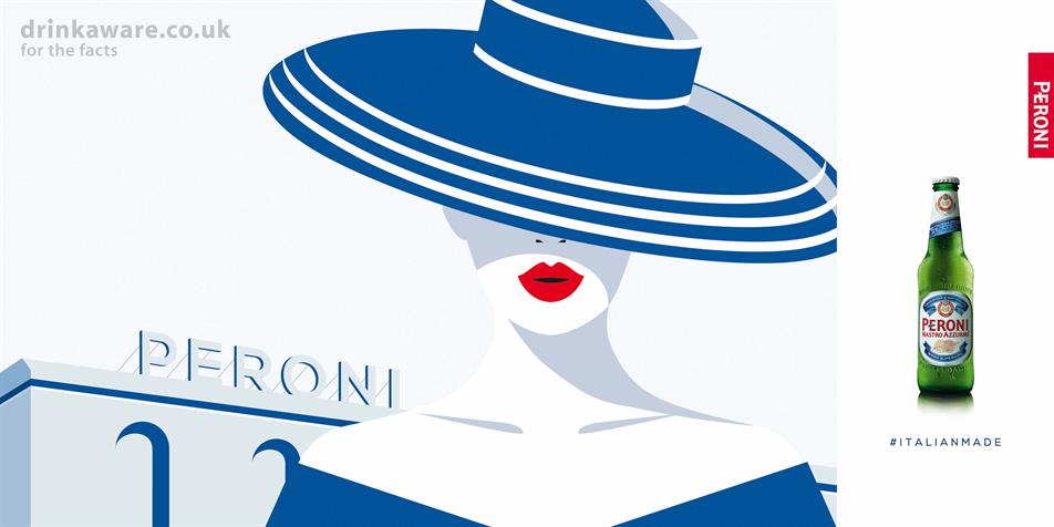 Peroni kicks off Italian heritage campaign with illustrated outdoor ads