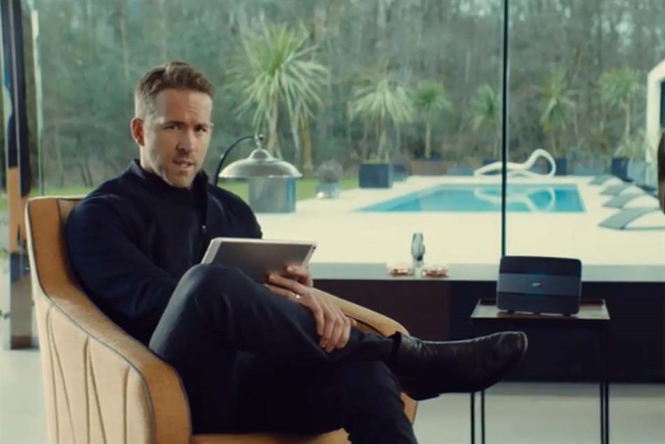 BT ad's Ryan Reynolds: came back for more, banned once again