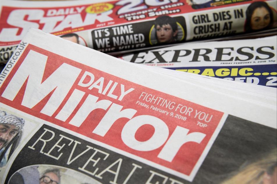 Reach newspapers - Daily Mirror, Express and Daily Star