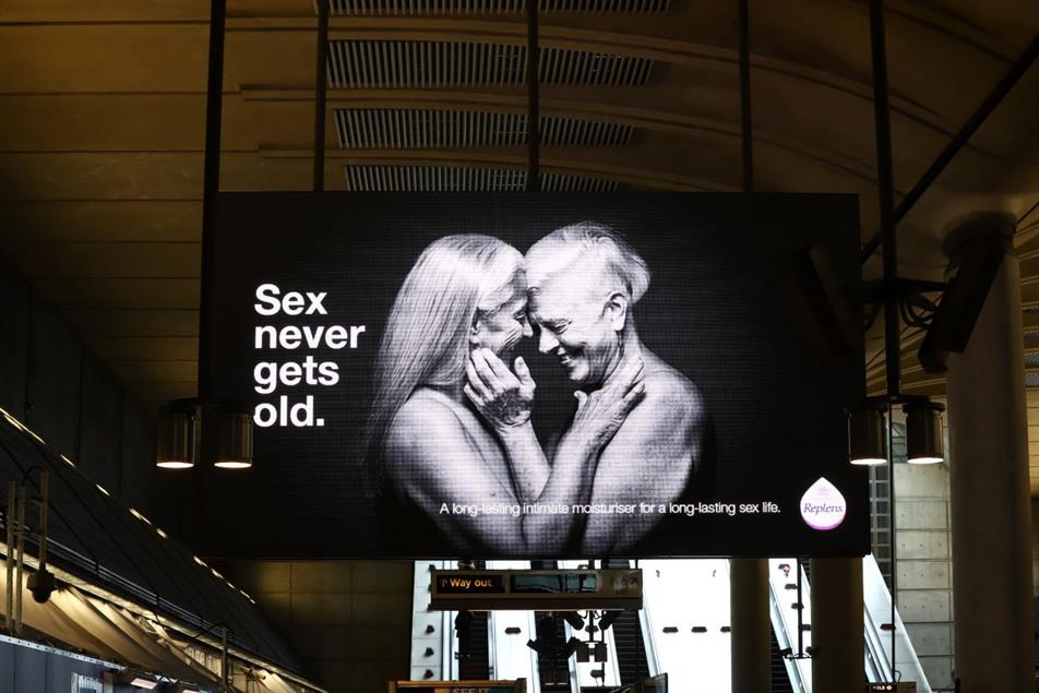 Replens MD: campaign includes this ad at Canary Wharf Underground (picture: TfL)