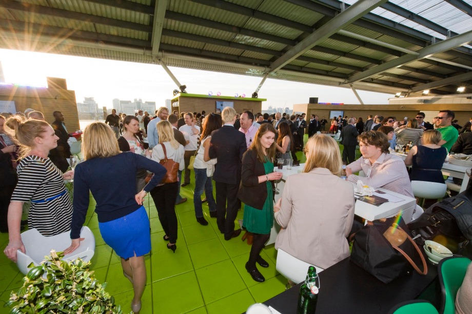 Event spaces at The Kia Oval include the Corinthian Roof Terrace