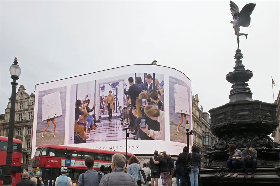 Victoria Beckham brand to feature on Piccadilly Lights' first-ever live ...