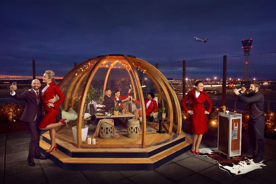 Virgin Atlantic partners Coppa Club for airport lounge igloo pop-up