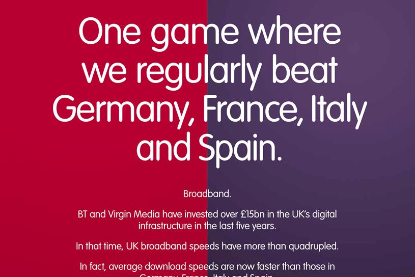 Virgin Media launched a joint ad with BT last week to promote broadband