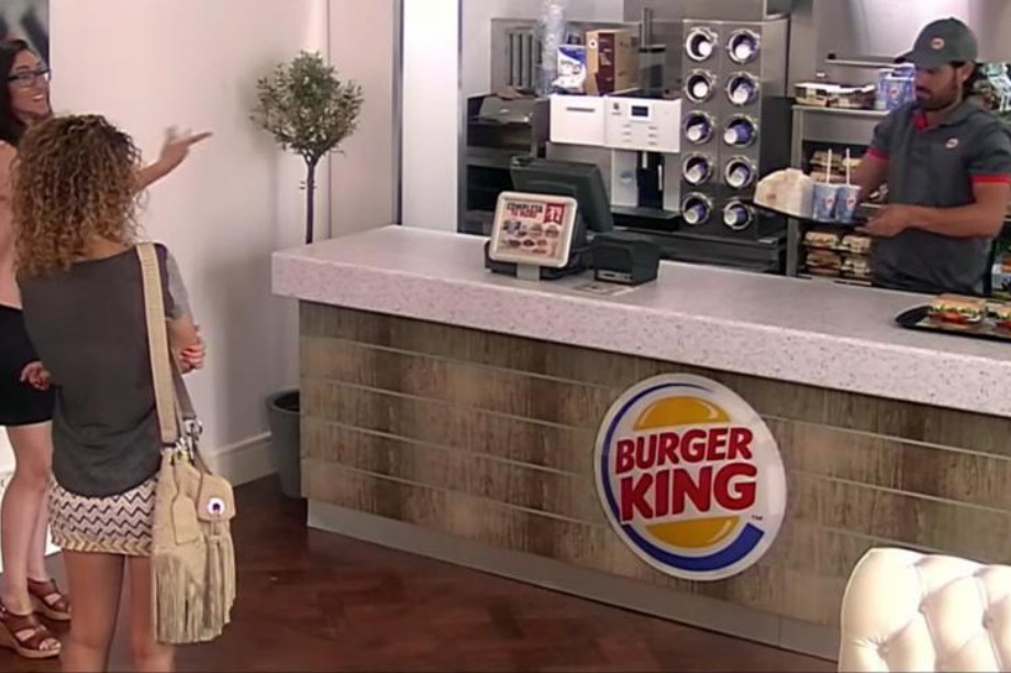 Visitors were surprised by a pop-up Burger King