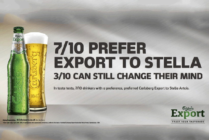 Carlsberg: asks consumers to switch to Export