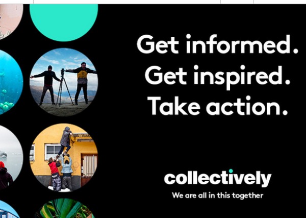 Collectivity: the site aims to inspire sustainable living and cut through the 'negativity' and 'cynicism' of the media