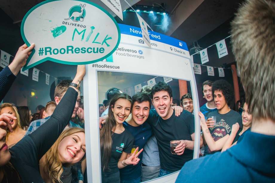 Students can enter to win free t-shirts and Deliveroo credit