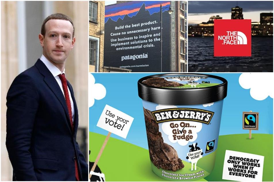 Zuckerberg: facing Facebook ad boycotts from Patagonia, The North Face and Ben & Jerry's