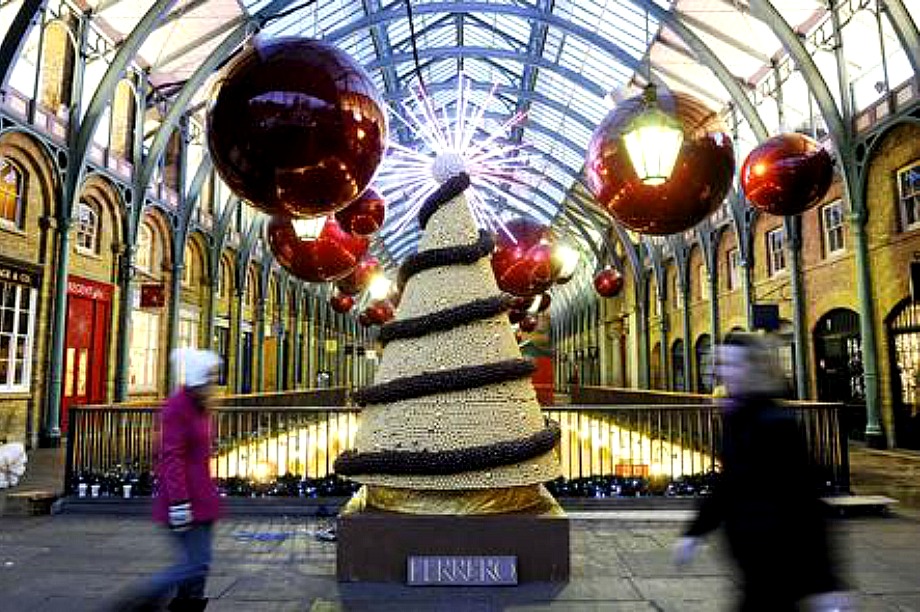 Ferrero used 10,000 chocolates in its edible Christmas tree