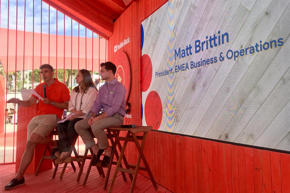Panel (L-R): Matt Brittin, president of Google EMEA; Weinstein; and Bart Jenniches, director of Google VR/AR