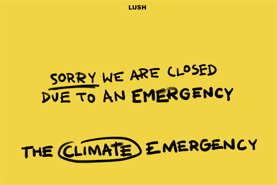 Lush: closed its stores last September as part of a climate strike