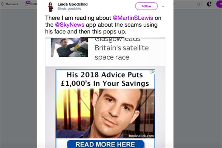 Lewis: took legal action after scam ad using his image appeared on Facebook