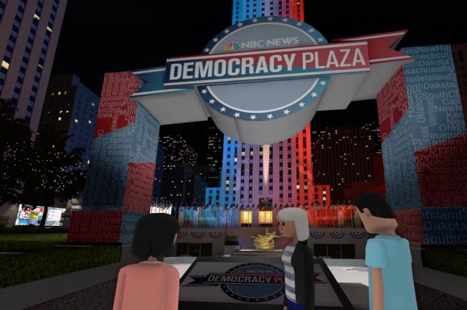 NBC News' Virtual Democracy Plaza at New York's Rockefeller Center