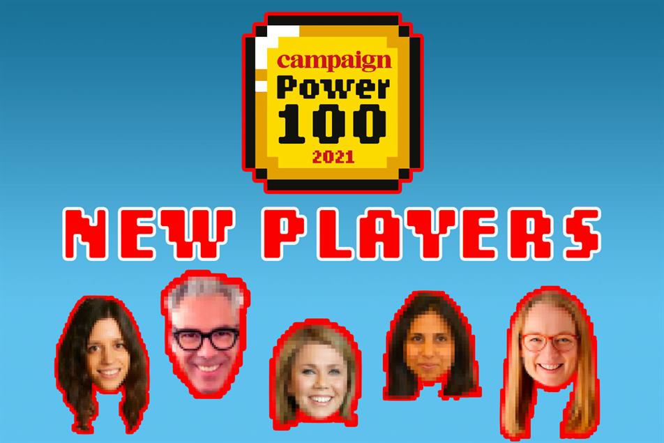 Power 100 2021: 20 debutant marketers this year including (from l to r) Maugest, Schoolcraft, O'Connor, Barlet-Batada and Harricks