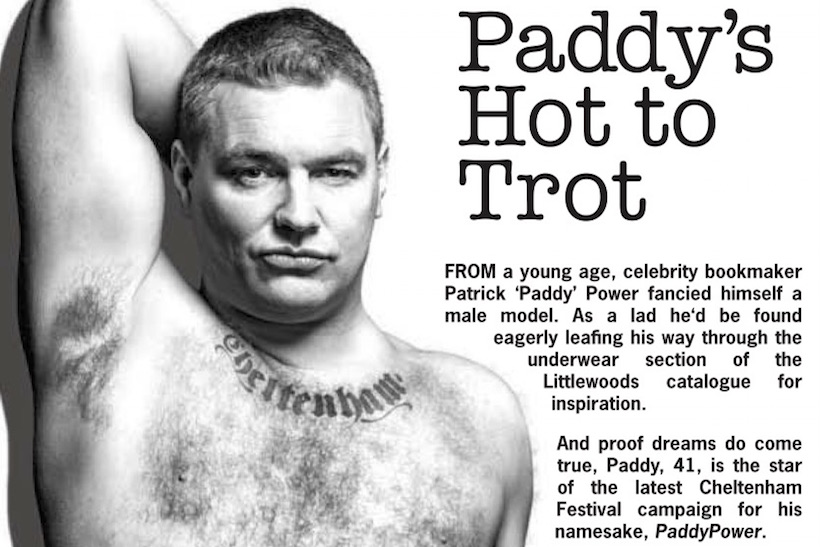 Paddy Power gets naked for Page 3 of The Irish Sun