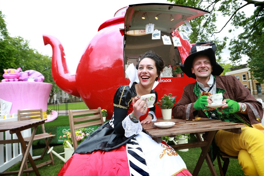 In pictures Pimm’s kicks off summer activations with giant teapot