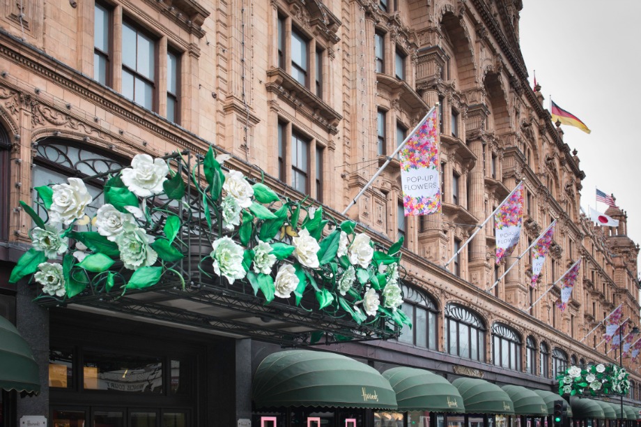 Harrods launched its Pop-Up Flowers campaign to celebrate summer