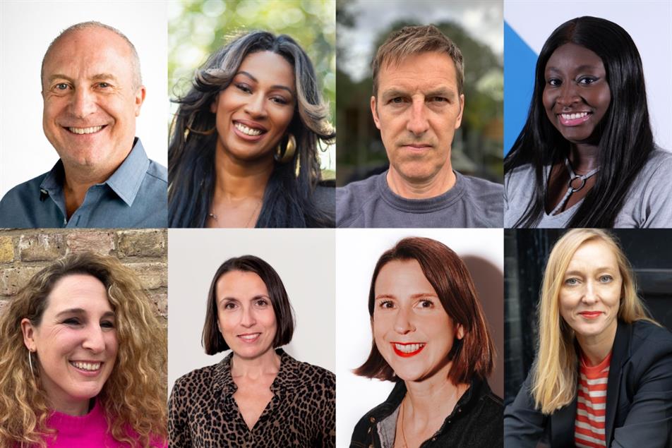 Clockwise from top left: Neil Henderson, Maria McDowell, Angus MaCadam, Michelle Sarpong, Hannah Matthews, Clare Chapman, Anna-Louise Gladwell and Anna Hristou.