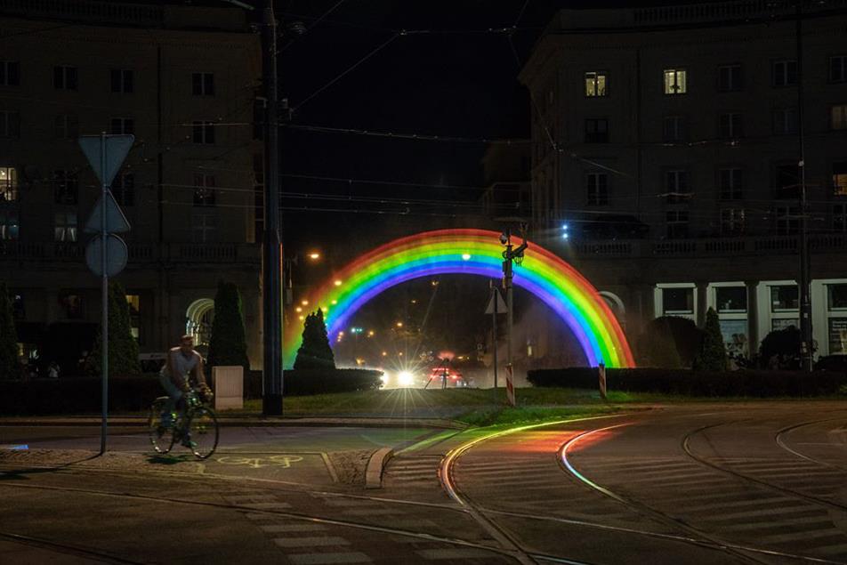 Why Ben & Jerry's created a water-light rainbow hologram in Poland