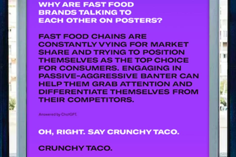 Taco Bell chimes in on fastfood ChatGPT trend