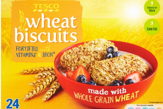 Wheat Biscuits: one of the own-brand cereals Tesco is supplying to Magic Breakfast