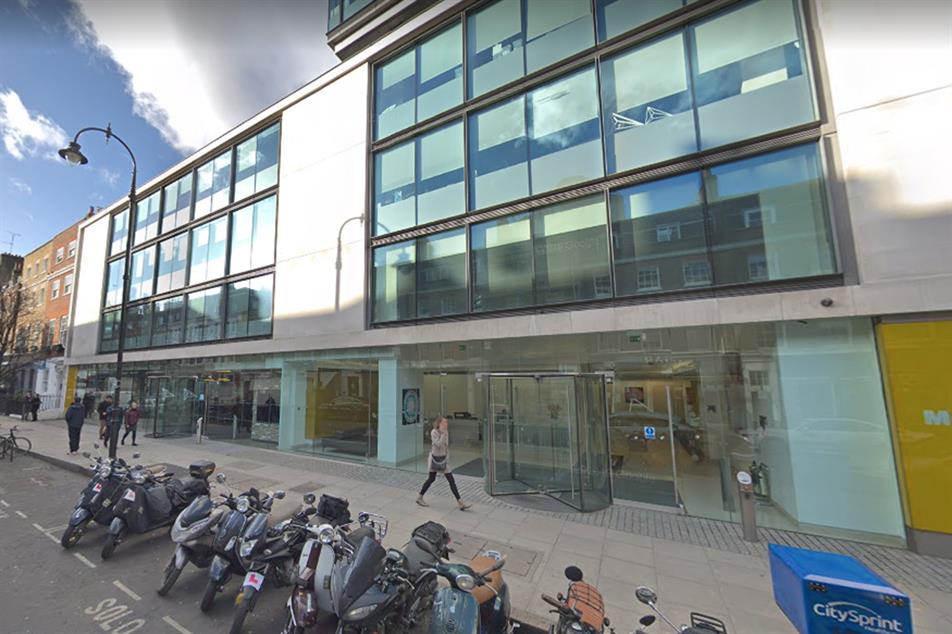 Percy Street: VMLY&R London will be based at Zenith's former office (picture: Google)