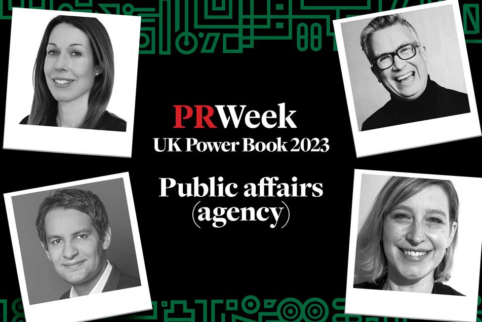 PRWeek UK Power Book 2023 Top 10 in Public affairs (agency) PR Week