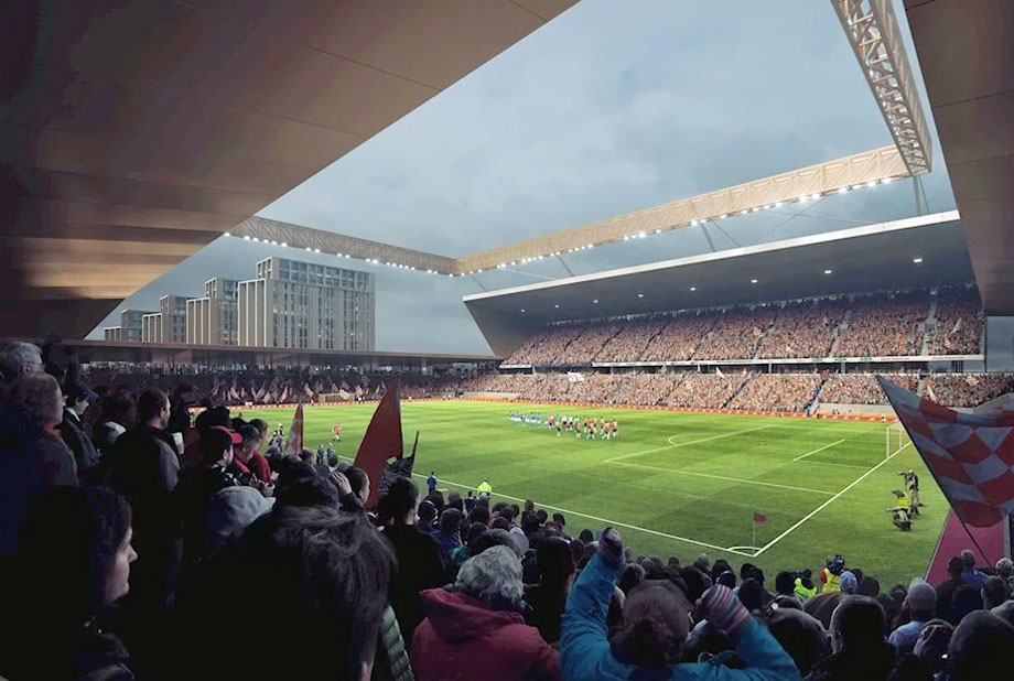 Which are the new UK football stadiums