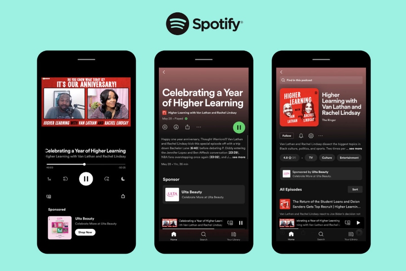 Spotify rolls out clickable in-app podcast ads at CES