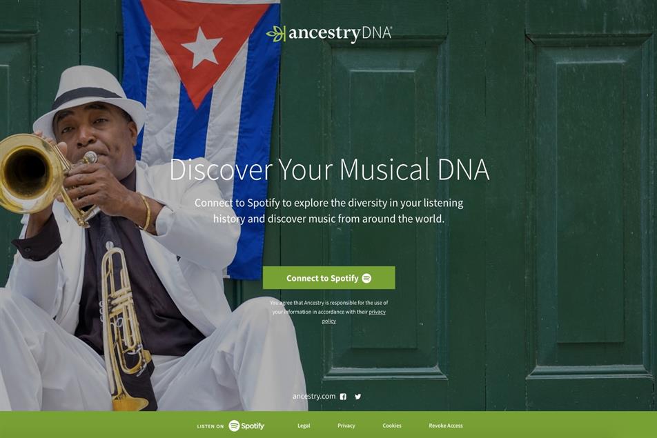 Spotify and Ancestry collab serves up your music DNA Campaign US