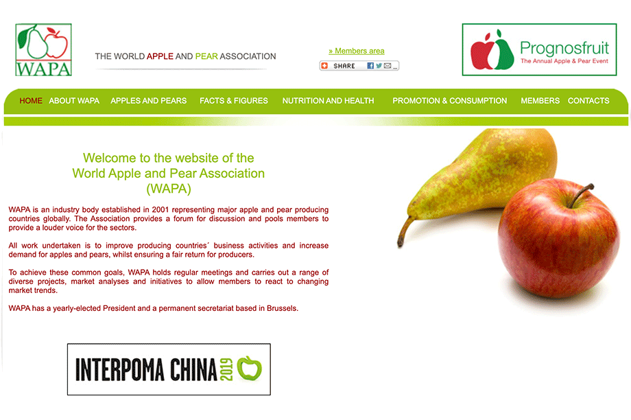 World Apple And Pear Association Wapa Presents Annual Southern Hemisphere Production Forecast