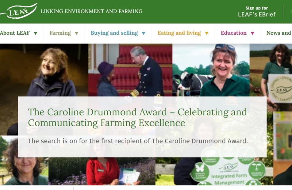 Caroline Drummond memorial award set up by LEAF HortWeek