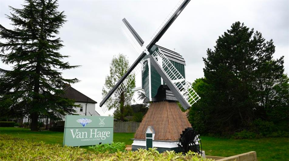 Van Hage Great Amwell garden centre windmill grand reveal planned for
